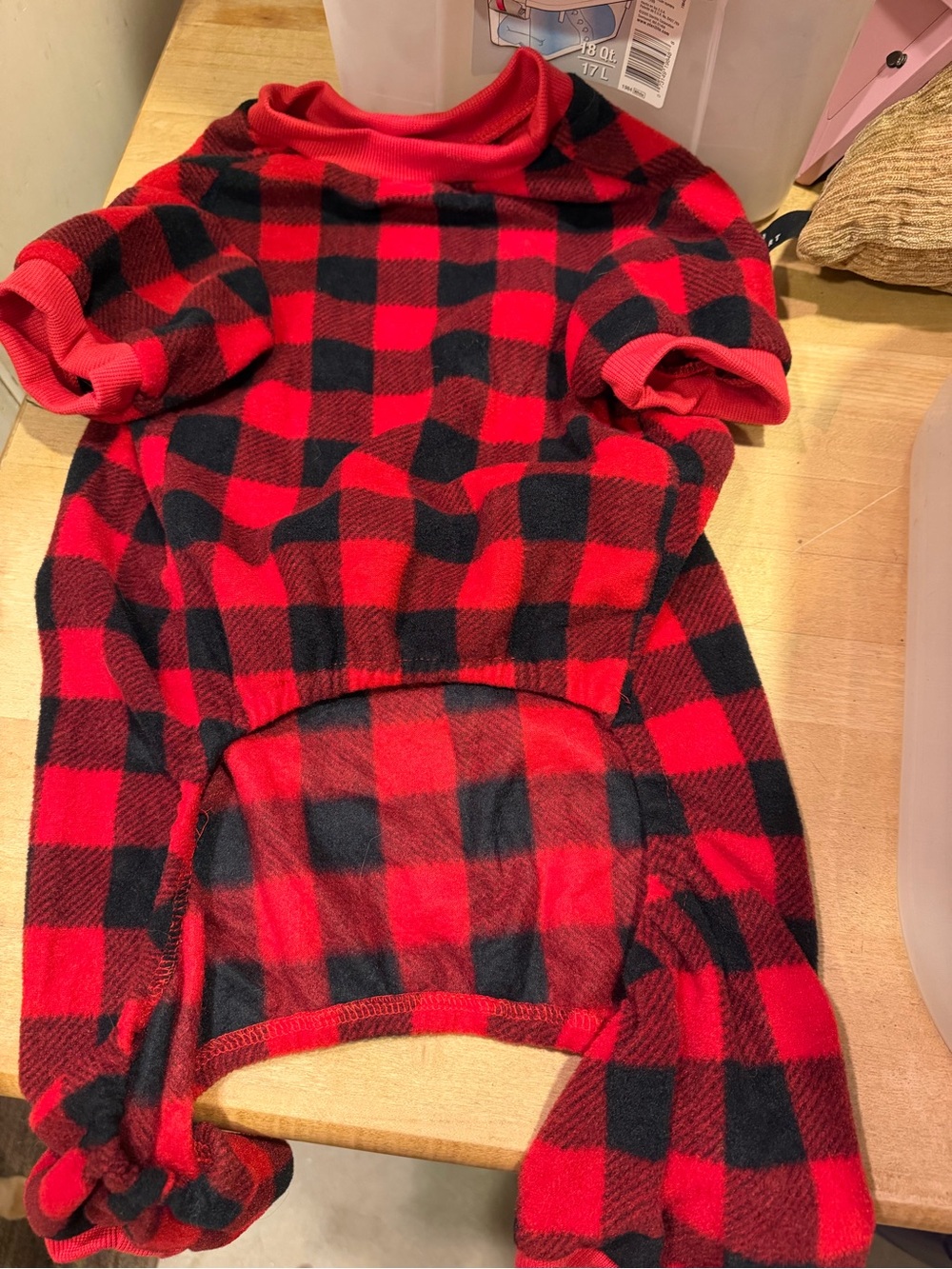 Target Wondershop Red Black Plaid Dog Pajamas